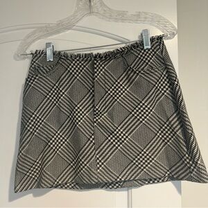 Zara houndstooth mini skirt